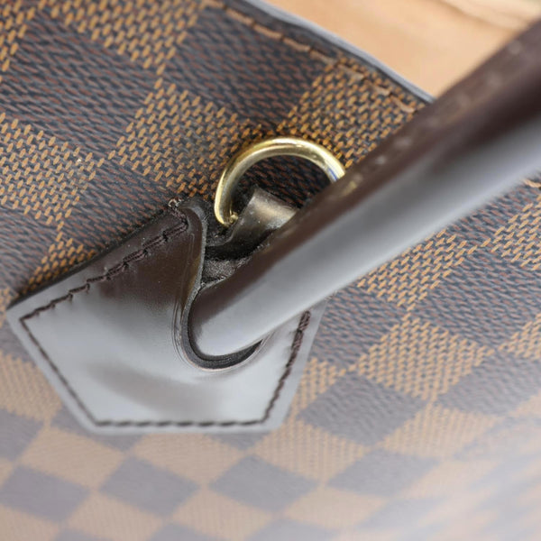 LOUIS VUITTON Kensington Damier Ebene Tote Bag Brown