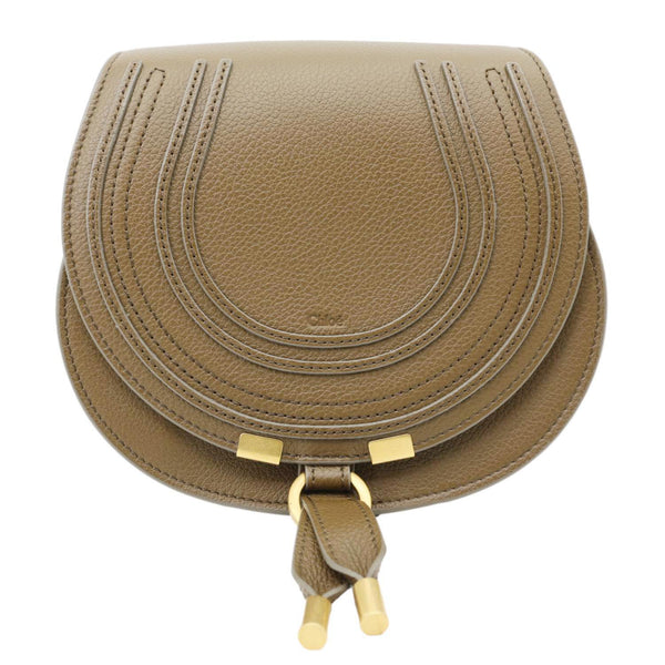 CHLOE Marcie Leather Crossbody Bag Brown