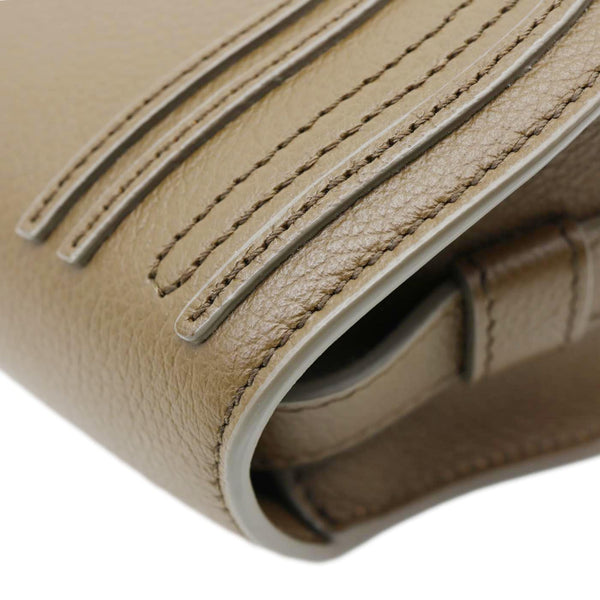 CHLOE Marcie Leather Crossbody Bag Brown