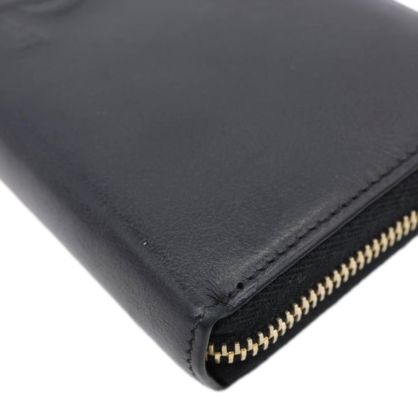 YVES SAINT LAURENT Belle De Jour Chevre Leather Zip Around Wallet Black