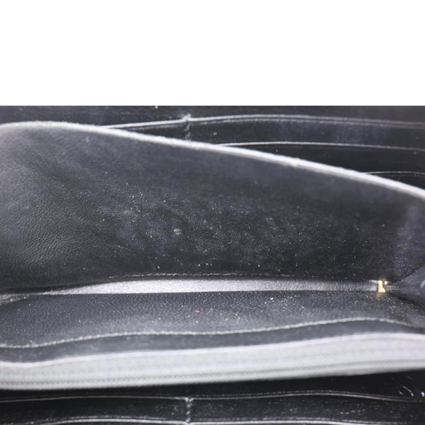 YVES SAINT LAURENT Belle De Jour Chevre Leather Zip Around Wallet Black