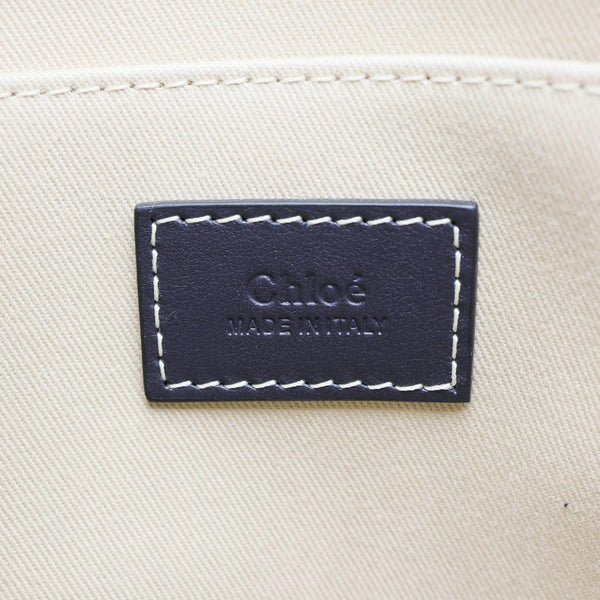 CHLOE Woody Small Linen Canvas Tote Bag Off White