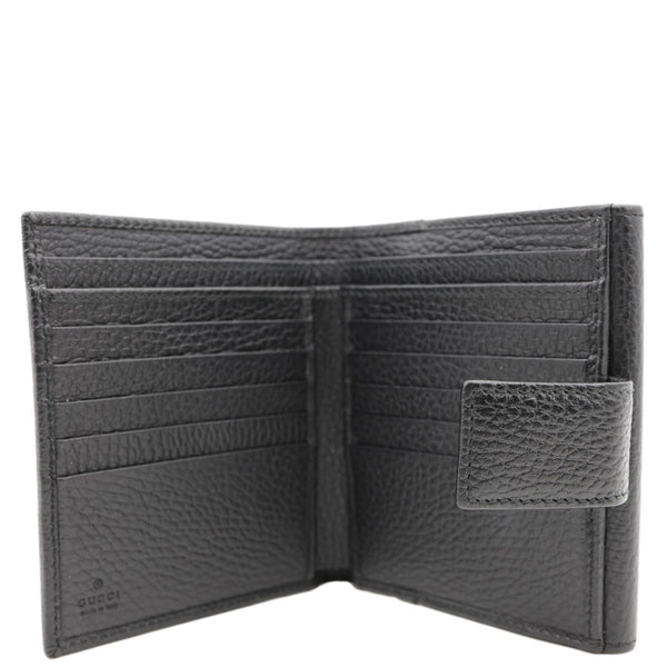 GUCCI GG Marmont Small Leather Bifold Wallet Black 456122