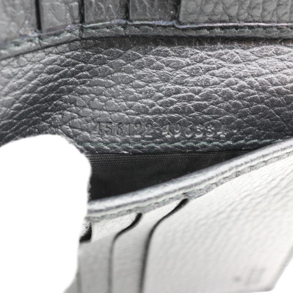 GUCCI GG Marmont Small Leather Bifold Wallet Black 456122