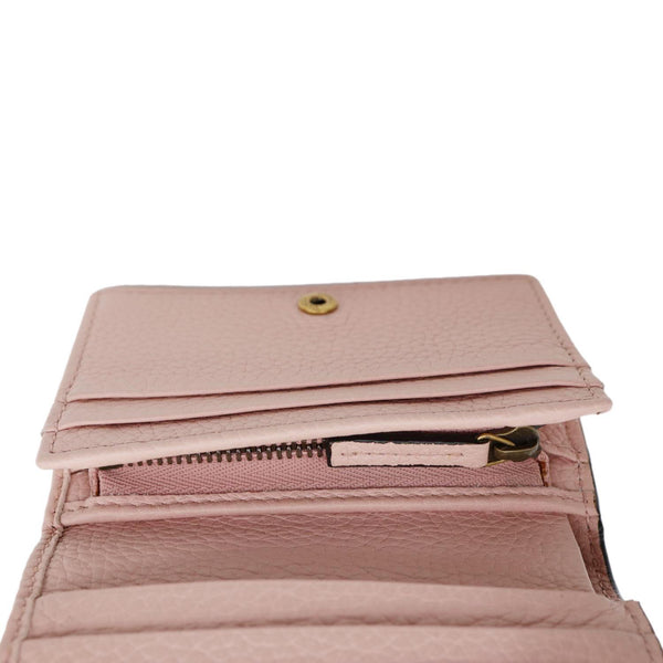 GUCCI Cellarius Blind for Love Animalier Leather Card Case Pink 460185