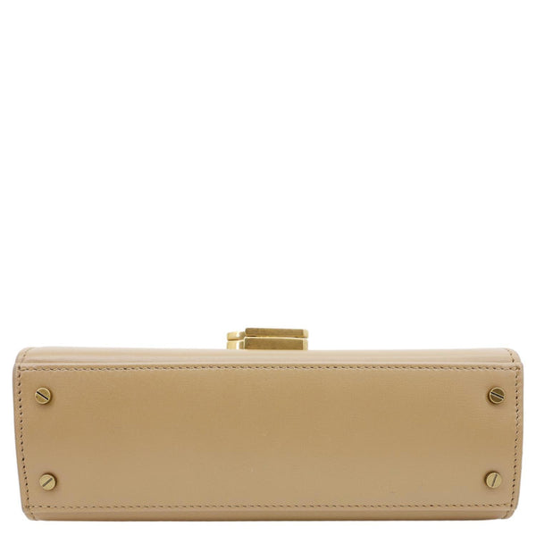 YVES SAINT LAURENT Cassandra Mini Leather Shoulder Bag Beige
