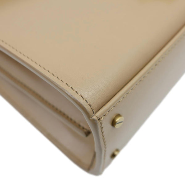 YVES SAINT LAURENT Cassandra Mini Leather Shoulder Bag Beige