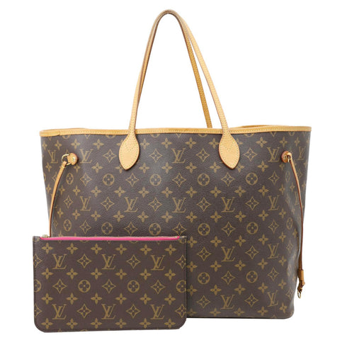 LOUIS VUITTON Neverfull GM Monogram Canvas Tote Bag Brown