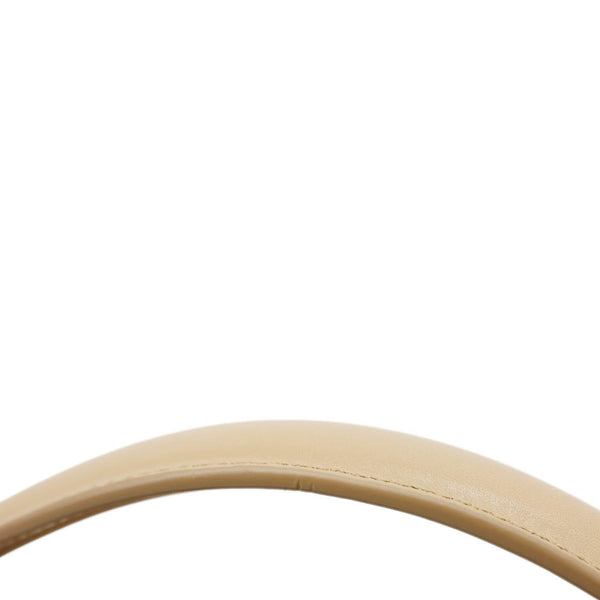 YVES SAINT LAURENT Cassandra Mini Leather Shoulder Bag Beige