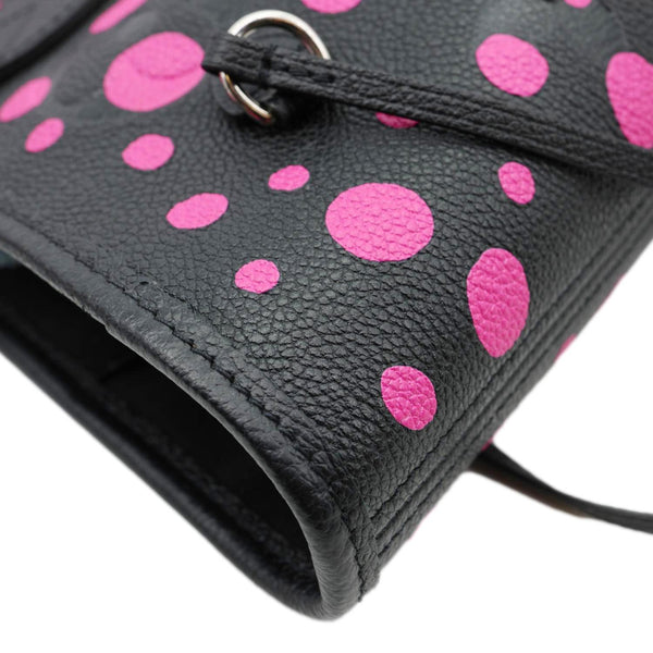 LOUIS VUITTON x YK Neverfull MM Infinity Dots Empreinte Leather Tote Bag Fuchsia