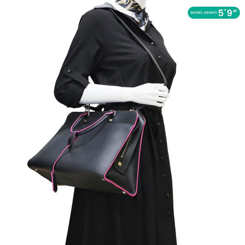 LOUIS VUITTON Vaneau GM Epi Leather Shoulder Bag Black