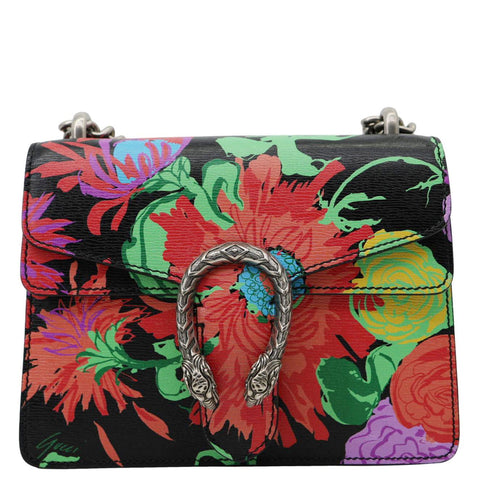 GUCCI X KEN SCOTT Dionysus Small Calfskin Floral Print Crossbody Bag Multicolor 421970