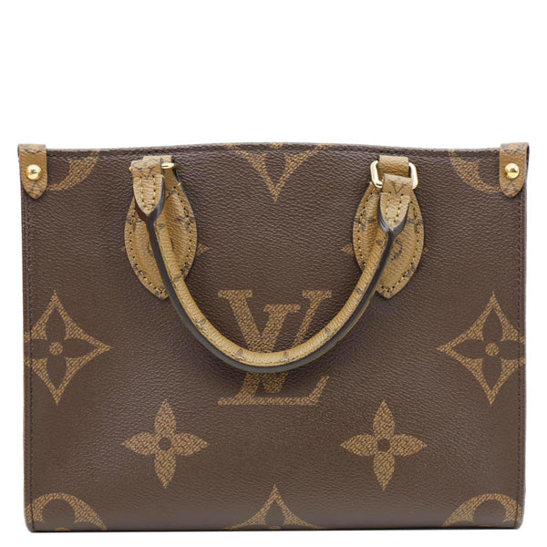 LOUIS VUITTON Onthego PM Giant Monogram Reverse Canvas Shoulder Bag Brown