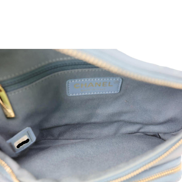 CHANEL Business Affinity Quilted Caviar Leather Waist Bag Blue