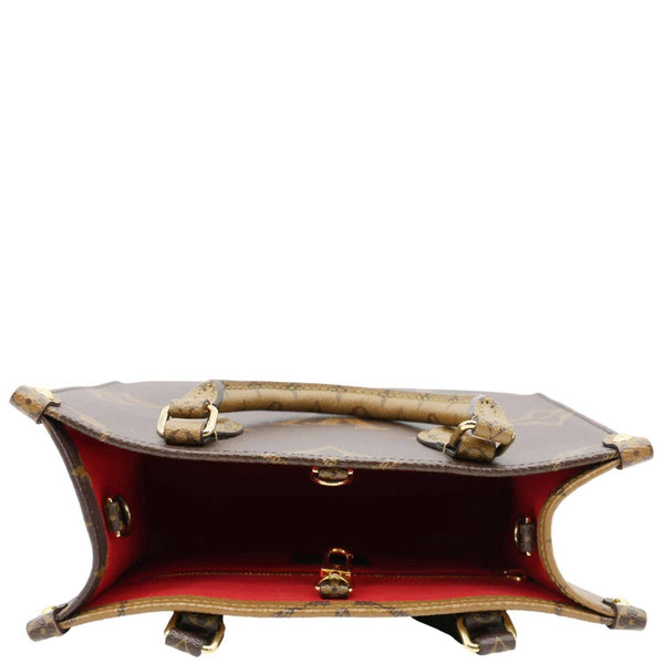 LOUIS VUITTON Onthego PM Giant Monogram Reverse Canvas Shoulder Bag Brown