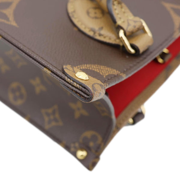 LOUIS VUITTON Onthego PM Giant Monogram Reverse Canvas Shoulder Bag Brown