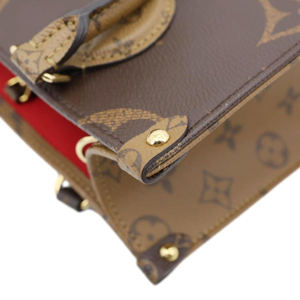 LOUIS VUITTON Onthego PM Giant Monogram Reverse Canvas Shoulder Bag Brown