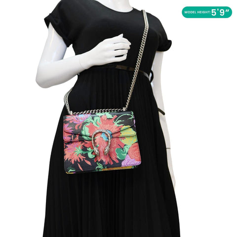 GUCCI X KEN SCOTT Dionysus Small Calfskin Floral Print Crossbody Bag Multicolor 421970