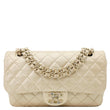 CHANEL Precious Jewel Single Flap Jumbo Leather Shoulder Bag Gold