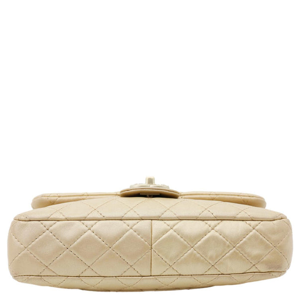 CHANEL Precious Jewel Single Flap Jumbo Leather Shoulder Bag Gold