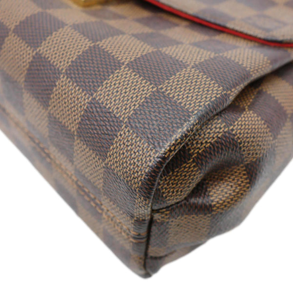 LOUIS VUITTON Croisette Damier Ebene Crossbody Bag Brown