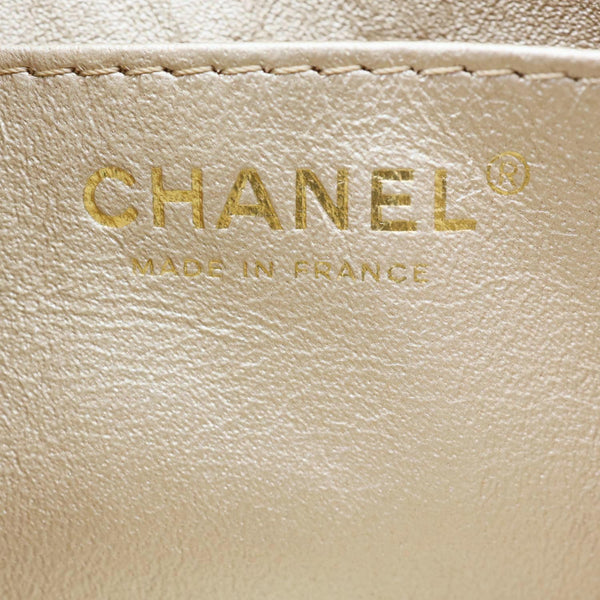 CHANEL Precious Jewel Single Flap Leather Shoulder Bag Gold