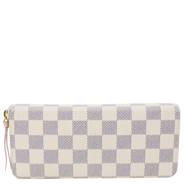 LOUIS VUITTON Clemence Damier Azur Wallet Rose Ballerine