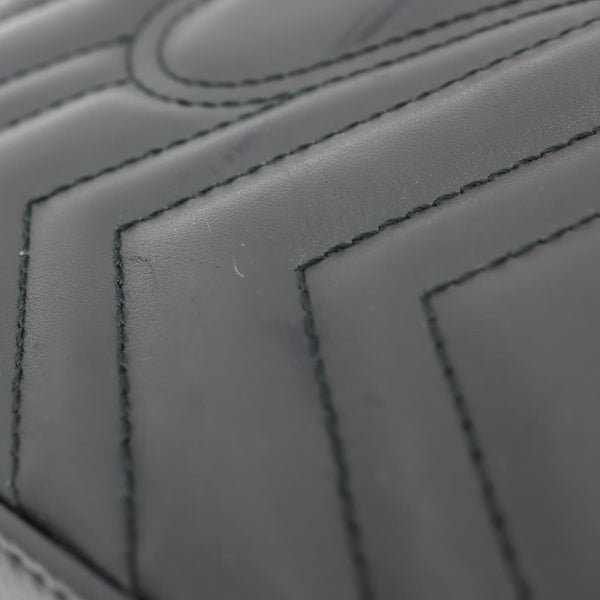 GUCCI GG Marmont Leather Top Handle Crossbody Bag Black 547260