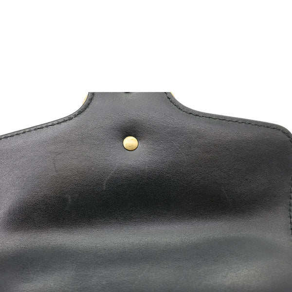 GUCCI GG Marmont Leather Top Handle Crossbody Bag Black 547260