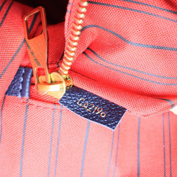 LOUIS VUITTON Pont Neuf MM Empreinte Leather Satchel Bag Marine Rouge