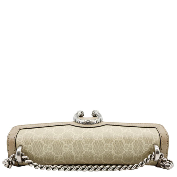 GUCCI Dionysus Small GG Supreme Shoulder Bag Beige 499623