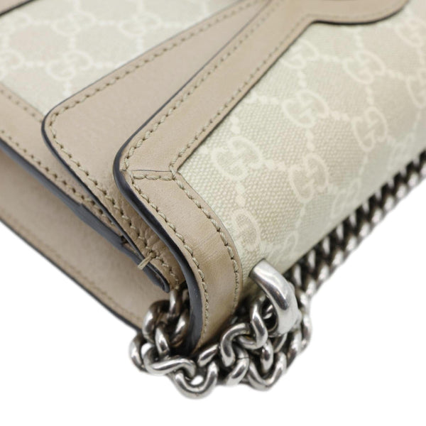 GUCCI Dionysus Small GG Supreme Shoulder Bag Beige 499623