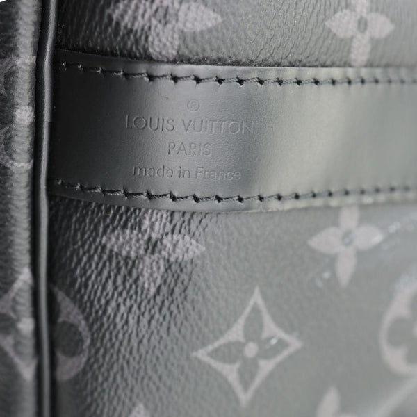 LOUIS VUITTON Keepall 55 Bandouliere Monogram Eclipse Travel Bag Black