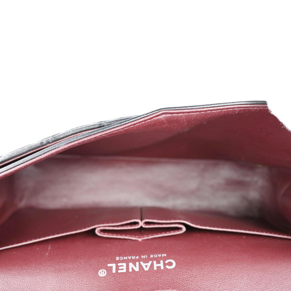 CHANEL Classic Double Flap Leather Shoulder Bag Black 18456520