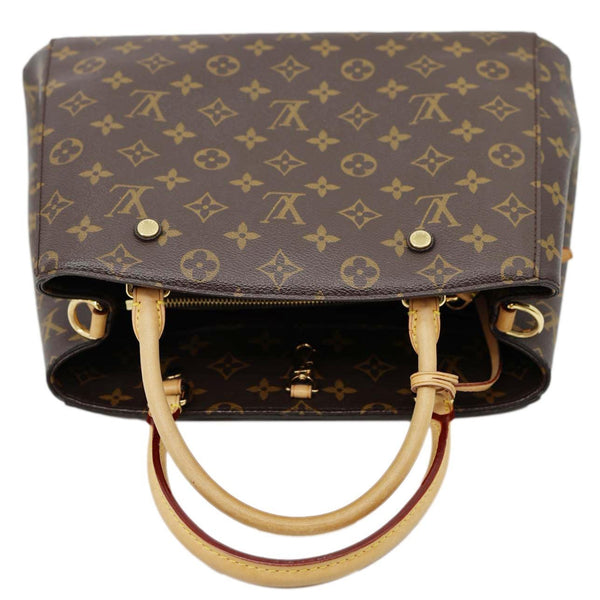 LOUIS VUITTON Montaigne MM Monogram Canvas Shoulder Bag Brown