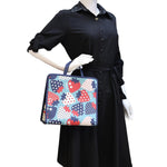 GUCCI Children's Strawberry Star Canvas Tote Bag Blue 605614