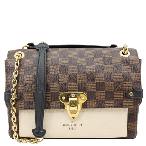 LOUIS VUITTON Vavin PM Damier Ebene Crossbody Bag Cream