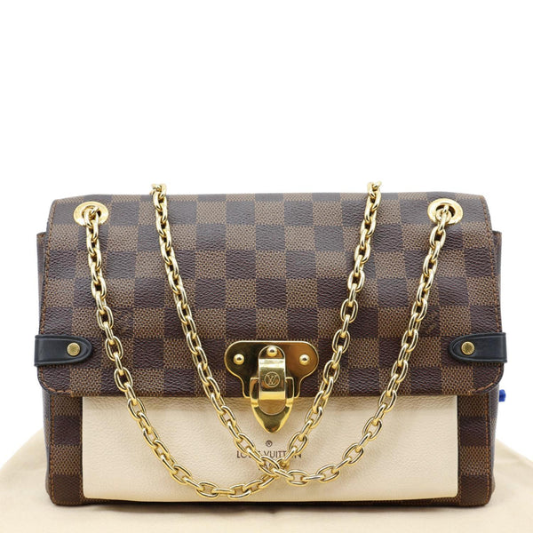 Louis Vuitton Vavin PM  Cream Damier Ebene Crossbody Bag with Dust Bag