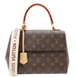 LOUIS VUITTON Cluny MM Monogram Canvas Crossbody Bag Brown