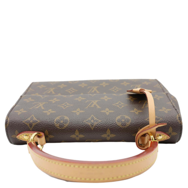 LOUIS VUITTON Cluny MM Monogram Canvas Crossbody Bag Brown