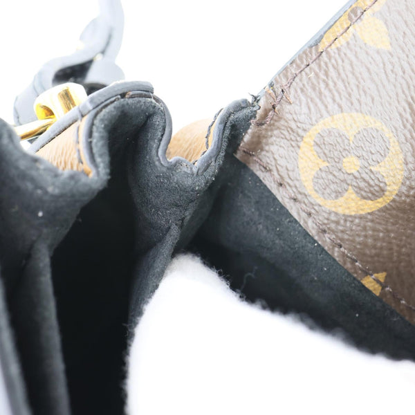 LOUIS VUITTON Chantilly Lock Reverse Monogram Canvas Shoulder Bag Black