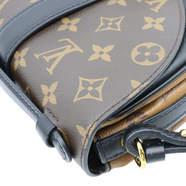LOUIS VUITTON Chantilly Lock Reverse Monogram Canvas Shoulder Bag Black