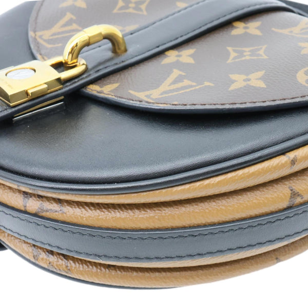 LOUIS VUITTON Chantilly Lock Reverse Monogram Canvas Shoulder Bag Black