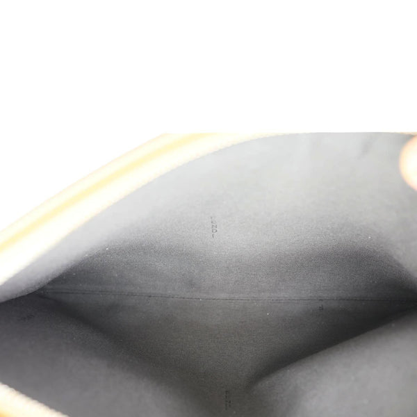 FENDI Flat Medium FF Jacquard Canvas Pouch Brown