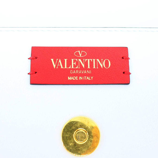 VALENTINO Garavani Supervee Leather Crossbody Bag White