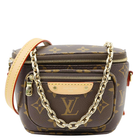 LOUIS VUITTON Mini Monogram Canvas Bumbag Brown