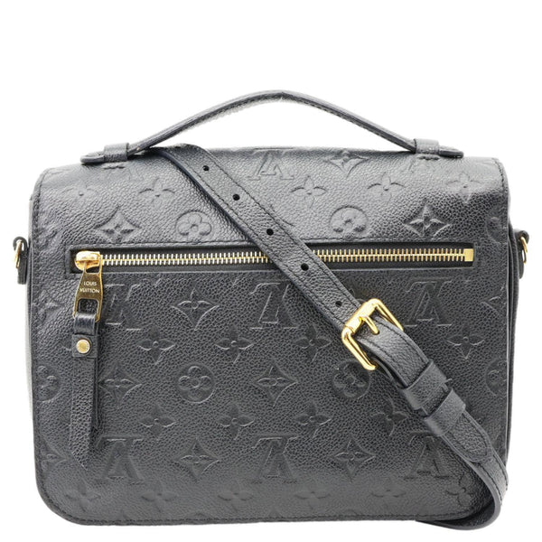 LOUIS VUITTON Metis Pochette Empreinte Leather Crossbody Bag Black