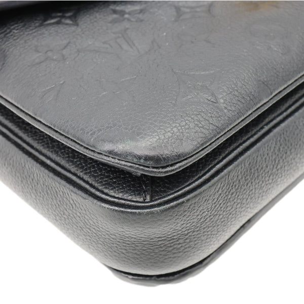 LOUIS VUITTON Metis Pochette Empreinte Leather Crossbody Bag Black