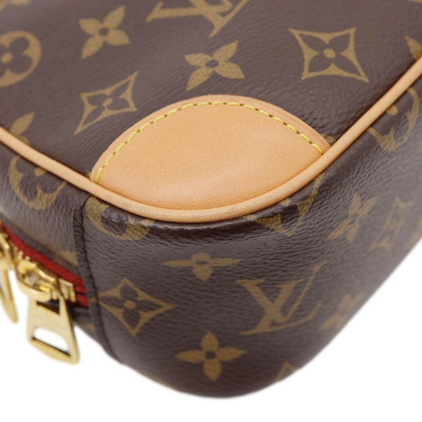 LOUIS VUITTON Deauville Mini Monogram Canvas Shoulder Bag Brown