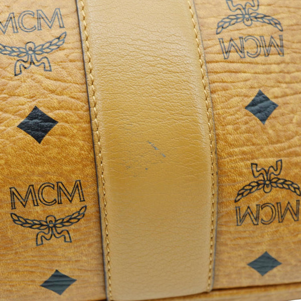 MCM Reversible Liz Medium Visetos Canvas Shopper Tote Bag Cognac